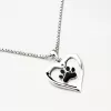 Strieborné srdce s tlapičkou PKL-3127