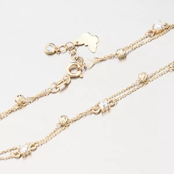 Náramok so zirkónmi zlato 585 GCA14-009