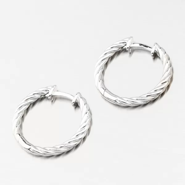 Náušnice z bieleho zlata kruhy 20 mm DZF4326-B