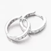 Strieborné kruhy 17 mm so zirkónmi PKL-2282