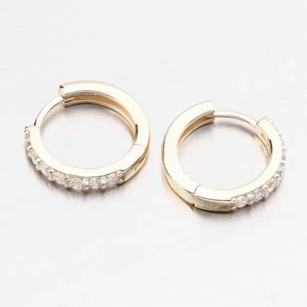 Pozlátené strieborné kruhy so zirkónmi PKL-2274