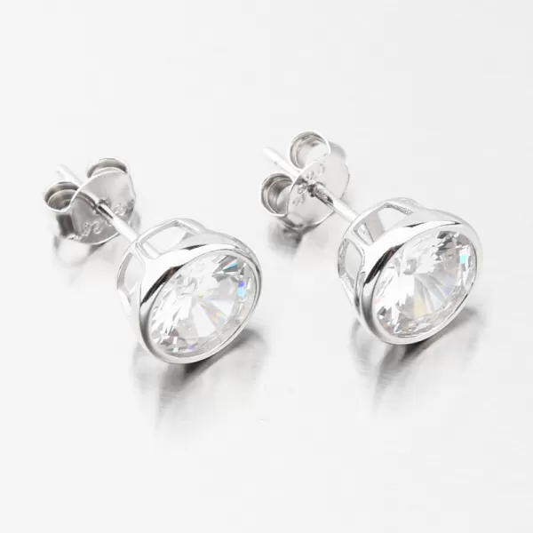 Strieborné náušnice kôstky so zirkónom UPST-122448