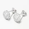Strieborné náušnice kôstky so zirkónmi PKL-2178