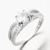 Dva strieborné prstene so zirkónmi GST-11514