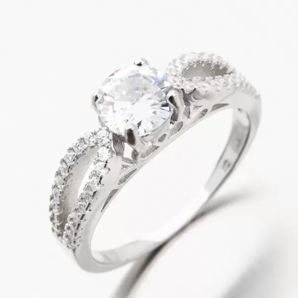 Dva strieborné prstene so zirkónmi GST-11514