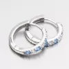 Strieborné kruhy s modrými zirkónmi PKL-2268