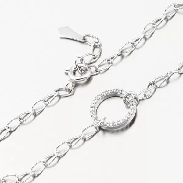 Náramok bieleho zlata s zirkónmi DZF5728-B-ZIR