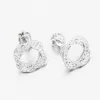 Napichovacie náušnice z bieleho zlata so zirkónmi 663P-120289