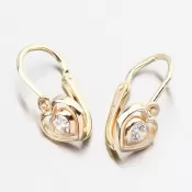 Zlaté náušnice so zirkónmi 52DN-2752ZB