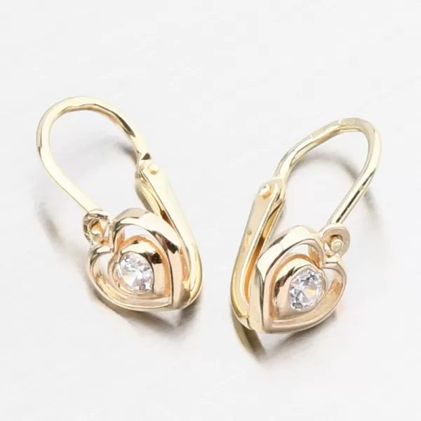 Zlaté náušnice so zirkónmi 52DN-2752ZB