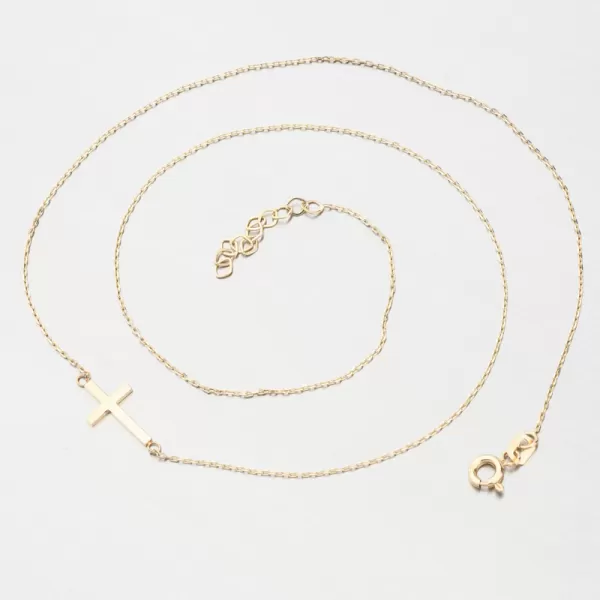 Zlatý náhrdelník s krížom GCA15-009