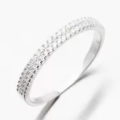 Strieborný prsteň so zirkónmi GST-11349