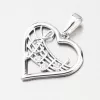 Prívesok z bieleho zlata srdca a noty GCA13-016