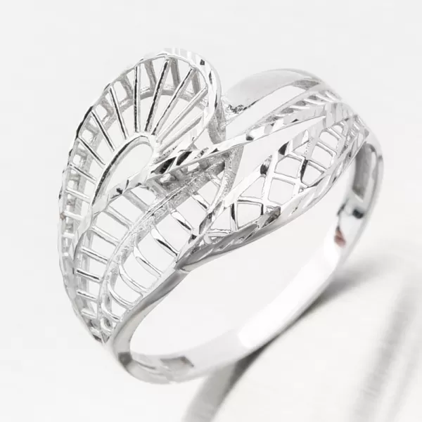 Dámsky prsteň biele zlato 585 11R-343