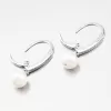 Strieborné náušnice s perlou a so zirkónmi UCST-12862