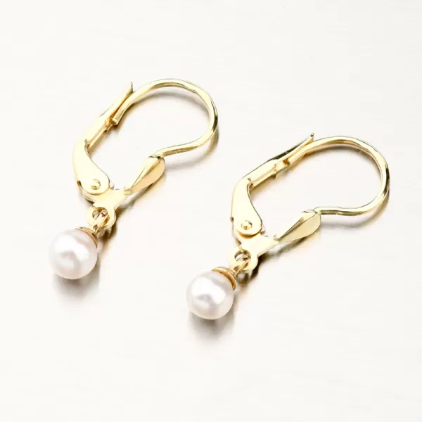 Dámske náušnice žlté zlato 585 perál 52GZ-3014Z-KL