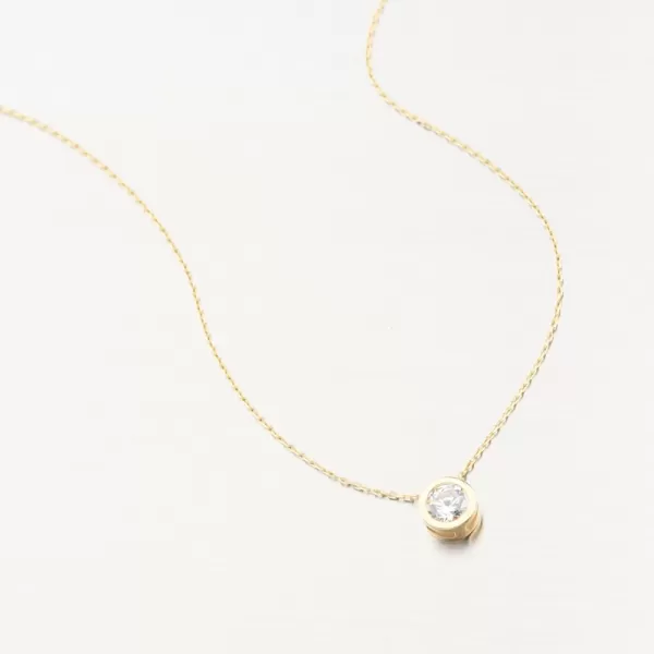 Zlatý náhrdelník so zirkónom 164P-152361