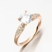 Prsteň z ružového zlata DZF4612-CV-ZIR