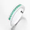 Dámsky prsteň striebro 925 so zirkónmi a smaragdmi PKL-1062