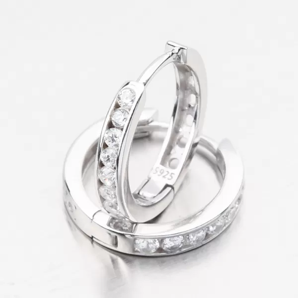 Strieborné kruhy 17 mm so zirkónmi PKL-2282