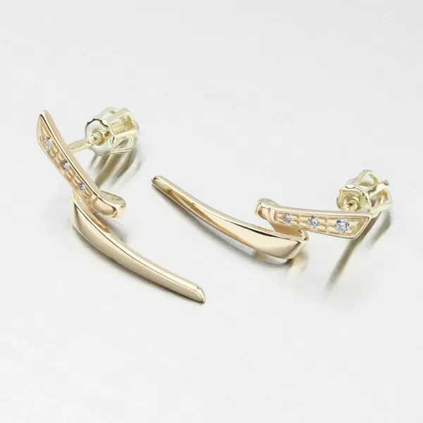 Náušnice so zlatou podložkou DZF2032-ZL-ZIR