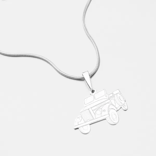 Strieborný prívesok auto Jeep PAMŠ-130429-Ag