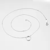 Dámsky náhrdelník biele zlato 585 zirkón DZF4369-B-ZIR