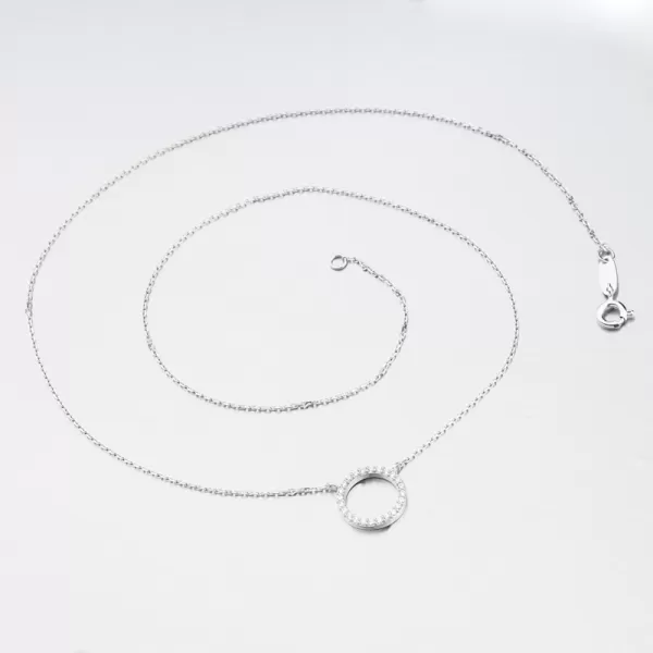 Dámsky náhrdelník biele zlato 585 zirkón DZF4369-B-ZIR