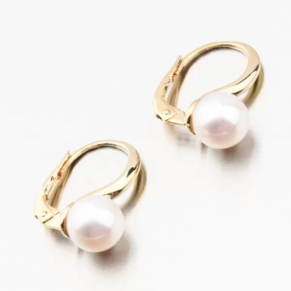 Zlaté náušnice s perlou 663P-120001