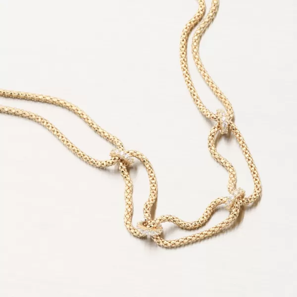 Zlatý náramok so zirkónmi 144P-141216