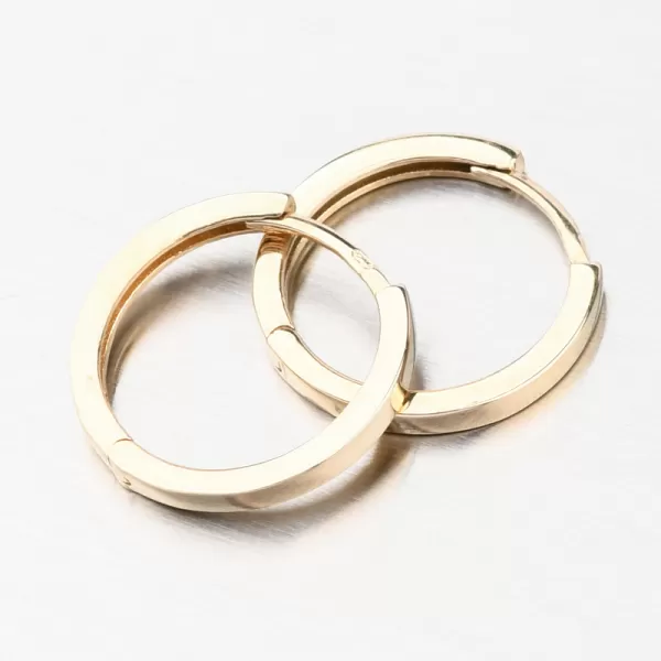 Kruhové náušnice 15 mm zlato 585 GCA12-008