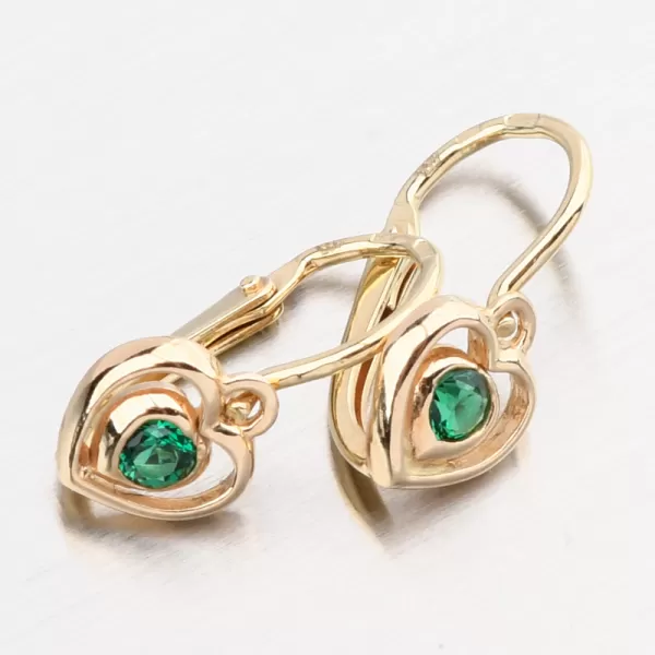 Zlaté náušnice so zirkónmi 52DN-2752ZEL