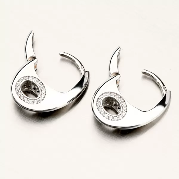 Dámske náušnice biele zlato 585 so zirkónmi 12R-755