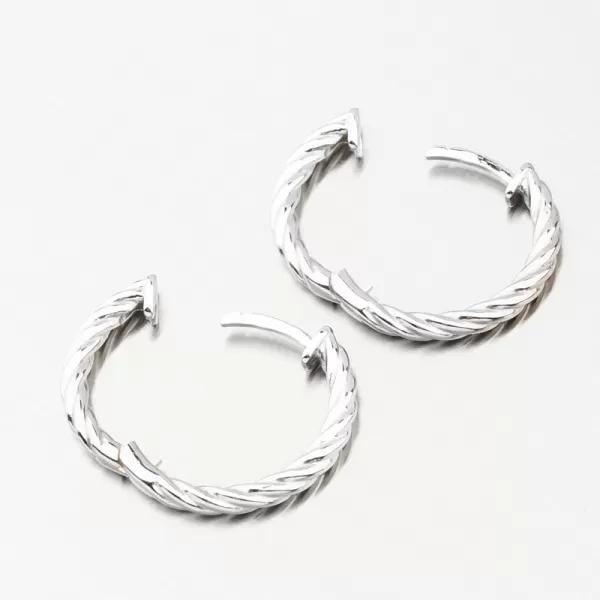 Náušnice z bieleho zlata kruhy 20 mm DZF4326-B