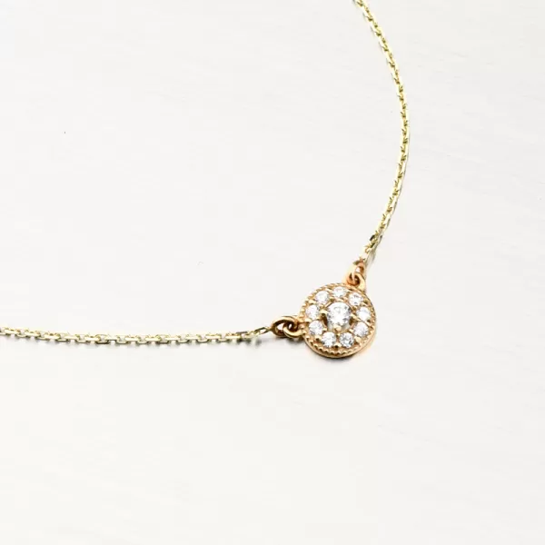 Zlatý náhrdelník so zirkónmi PTI-15005