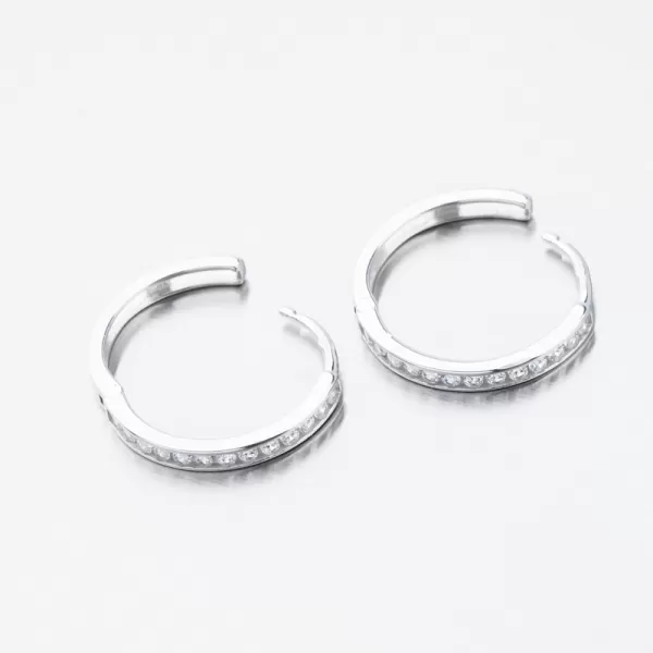 Zlaté krúžky so zirkónmi 16 mm 42-32584