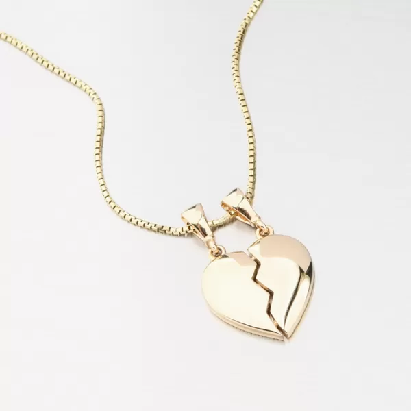 Zlatý prívesok rozpolené srdca GCA13-018