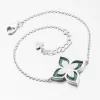 Strieborný náramok s kvetinou a so zirkónmi PKL-4022
