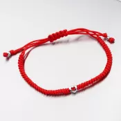 Náramok z červeného struna so srdcom 74-5419B-CV