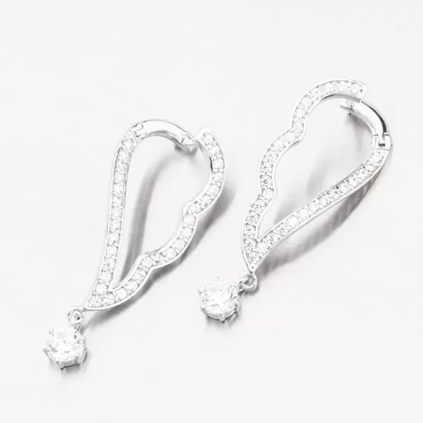 Dámske náušnice biele zlato 585 so zirkónmi 663P-120471-B