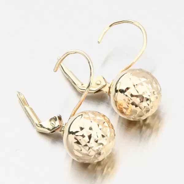 Zlaté náušnice loptičiek 12r-749