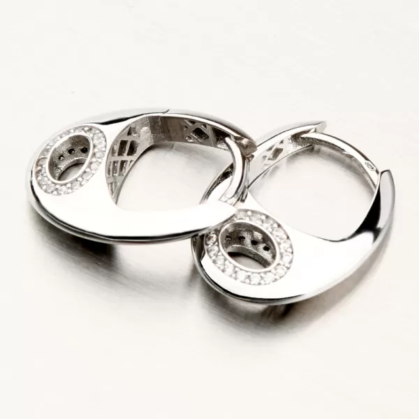 Dámske náušnice biele zlato 585 so zirkónmi 12R-755