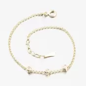 Dámsky náramok žlté zlato 585 zirkón DZF5740-ZL-ZIR