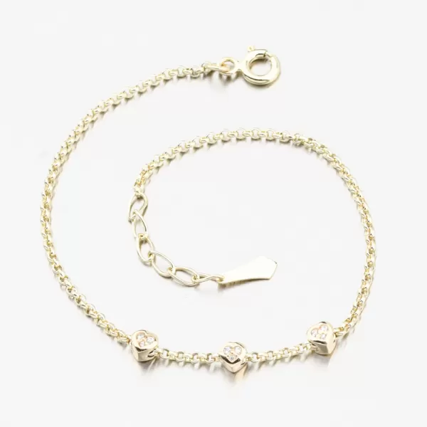 Dámsky náramok žlté zlato 585 zirkón DZF5740-ZL-ZIR