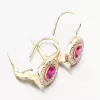 Zlaté náušnice s Ruby 683p-120055-ZL-CER