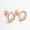 Napichovacie náušnice z ružového zlata so zirkónmi 668P-120289-CV