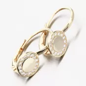 Zlaté náušnice so zirkónmi 663P-120418