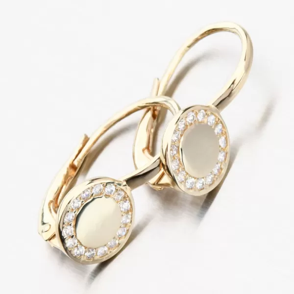 Zlaté náušnice so zirkónmi 663P-120418