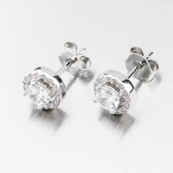 Strieborné náušnice kôstky so zirkónmi UPST-121191