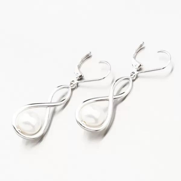 Strieborné náušnice s perlou PKL-2196